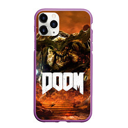 Чехол iPhone 11 Pro матовый DOOM 4: Hell Cyberdemon, цвет: 3D-фиолетовый