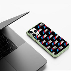 Чехол iPhone 11 Pro матовый BMW M, цвет: 3D-салатовый — фото 2