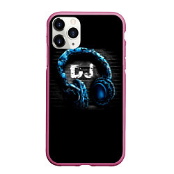 Чехол iPhone 11 Pro матовый DJ, цвет: 3D-малиновый