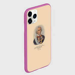 Чехол iPhone 11 Pro матовый Александр Суворов 1730-1800, цвет: 3D-фиолетовый — фото 2