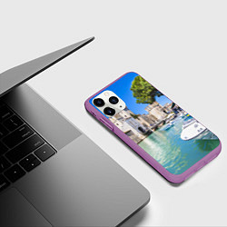 Чехол iPhone 11 Pro матовый Италия, цвет: 3D-фиолетовый — фото 2