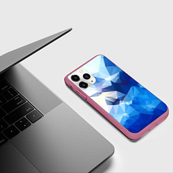 Чехол iPhone 11 Pro матовый Абстракция, цвет: 3D-малиновый — фото 2