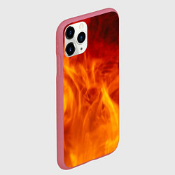 Чехол iPhone 11 Pro матовый Огонь 2, цвет: 3D-малиновый — фото 2