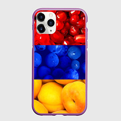 Чехол iPhone 11 Pro матовый Флаг Армении, цвет: 3D-фиолетовый