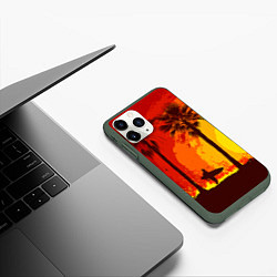 Чехол iPhone 11 Pro матовый Summer Surf, цвет: 3D-темно-зеленый — фото 2