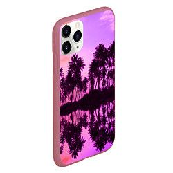 Чехол iPhone 11 Pro матовый Hawaii dream, цвет: 3D-малиновый — фото 2