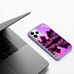 Чехол iPhone 11 Pro матовый Hawaii dream, цвет: 3D-светло-сиреневый — фото 2