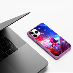 Чехол iPhone 11 Pro матовый Mass effect, цвет: 3D-фиолетовый — фото 2