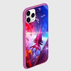 Чехол iPhone 11 Pro матовый Mass effect, цвет: 3D-фиолетовый — фото 2