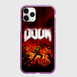Чехол iPhone 11 Pro матовый DOOM: 2016, цвет: 3D-фиолетовый