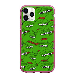 Чехол iPhone 11 Pro матовый Sad frogs