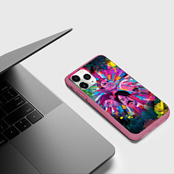 Чехол iPhone 11 Pro матовый Red Hot Chili Peppers Art, цвет: 3D-малиновый — фото 2