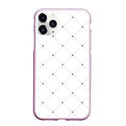 Чехол iPhone 11 Pro матовый Точечный узор!, цвет: 3D-розовый