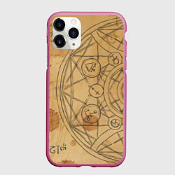 Чехол iPhone 11 Pro матовый Дневник алхимика, цвет: 3D-малиновый