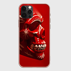 Чехол iPhone 12 Pro Max Красный череп