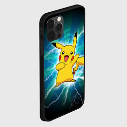 Чехол для iPhone 12 Pro Max Искрящийся Пикачу, цвет: 3D-черный — фото 2