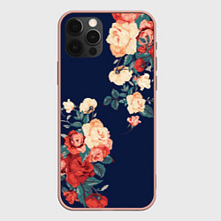 Чехол для iPhone 12 Pro Max Fashion flowers, цвет: 3D-светло-розовый