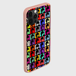 Чехол для iPhone 12 Pro Max The Beatles: pop-art, цвет: 3D-светло-розовый — фото 2