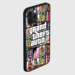 Чехол для iPhone 12 Pro Max GTA - все девушки персонажи, цвет: 3D-черный — фото 2