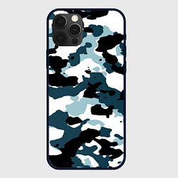 Чехол для iPhone 12 Pro Max Камуфляж зимний: пятна, цвет: 3D-черный