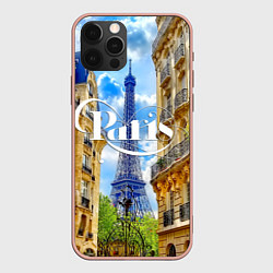Чехол для iPhone 12 Pro Max Daytime Paris, цвет: 3D-светло-розовый