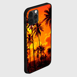 Чехол для iPhone 12 Pro Max Таиланд - пальмы на закате, цвет: 3D-черный — фото 2
