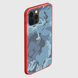 Чехол для iPhone 12 Pro Max Камуфляж: голубой/синий, цвет: 3D-красный — фото 2