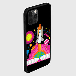 Чехол для iPhone 12 Pro Max Космос, цвет: 3D-черный — фото 2