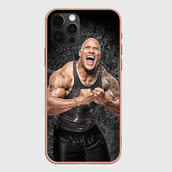 Чехол для iPhone 12 Pro Max Dwayne Johnson, цвет: 3D-светло-розовый