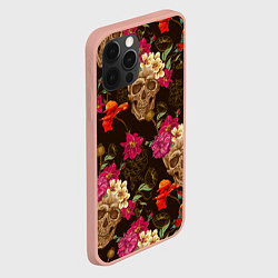 Чехол для iPhone 12 Pro Max Черепа, цвет: 3D-светло-розовый — фото 2
