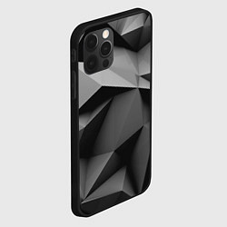 Чехол для iPhone 12 Pro Max Gray abstraction, цвет: 3D-черный — фото 2