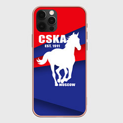 Чехол для iPhone 12 Pro Max CSKA est. 1911, цвет: 3D-светло-розовый