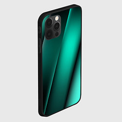 Чехол для iPhone 12 Pro Max Emerald lines, цвет: 3D-черный — фото 2