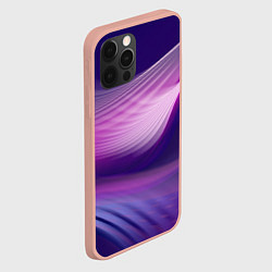 Чехол для iPhone 12 Pro Max Фиолетовые Волны, цвет: 3D-светло-розовый — фото 2