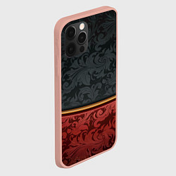 Чехол для iPhone 12 Pro Max Узоры Black and Red, цвет: 3D-светло-розовый — фото 2