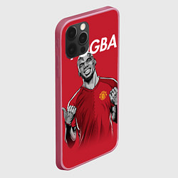 Чехол для iPhone 12 Pro Max FC MU: Pogba, цвет: 3D-малиновый — фото 2