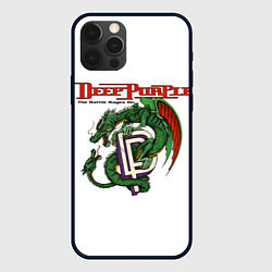 Чехол для iPhone 12 Pro Max Deep Purple: Green Gragon, цвет: 3D-черный