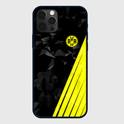 Чехол для iPhone 12 Pro Max FC Borussia Dortmund: Abstract, цвет: 3D-черный