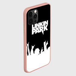 Чехол для iPhone 12 Pro Max Linkin Park: Black Rock, цвет: 3D-светло-розовый — фото 2