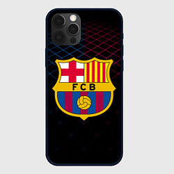 Чехол для iPhone 12 Pro Max FC Barcelona Lines, цвет: 3D-черный