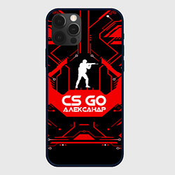 Чехол для iPhone 12 Pro Max CS:GO - Александр, цвет: 3D-черный