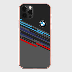 Чехол для iPhone 12 Pro Max BMW BRAND COLOR, цвет: 3D-светло-розовый