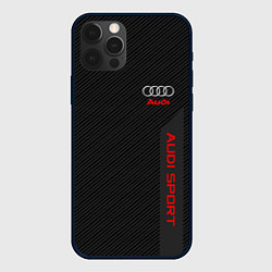 Чехол для iPhone 12 Pro Max Audi: Sport Line, цвет: 3D-черный