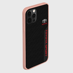 Чехол для iPhone 12 Pro Max Toyota: Sport Line, цвет: 3D-светло-розовый — фото 2