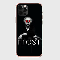 Чехол для iPhone 12 Pro Max T-Fest: Black Style, цвет: 3D-светло-розовый