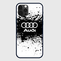 Чехол для iPhone 12 Pro Max Audi: Black Spray, цвет: 3D-черный