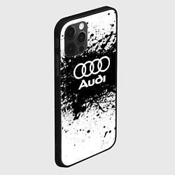 Чехол для iPhone 12 Pro Max Audi: Black Spray, цвет: 3D-черный — фото 2