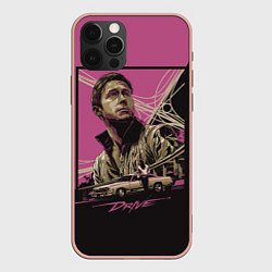 Чехол для iPhone 12 Pro Max Gosling Drive, цвет: 3D-светло-розовый