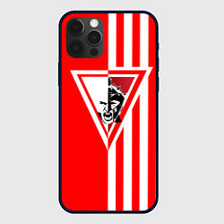 Чехол для iPhone 12 Pro Max Красно-белый воин, цвет: 3D-черный