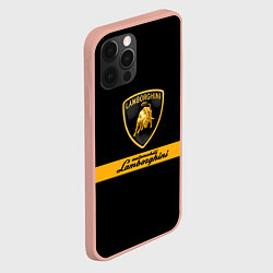 Чехол для iPhone 12 Pro Max Lamborghini Automobili, цвет: 3D-светло-розовый — фото 2